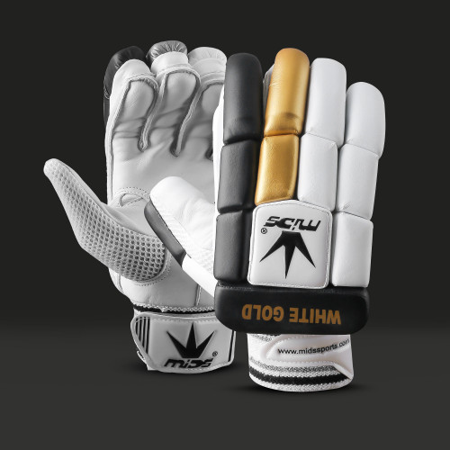 White Gold Batting Gloves